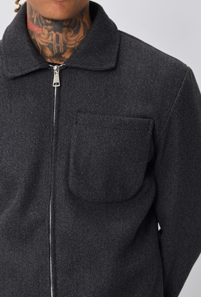 Veste homme couleur uni sans capuche