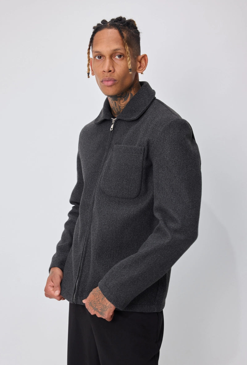 Veste homme couleur uni sans capuche