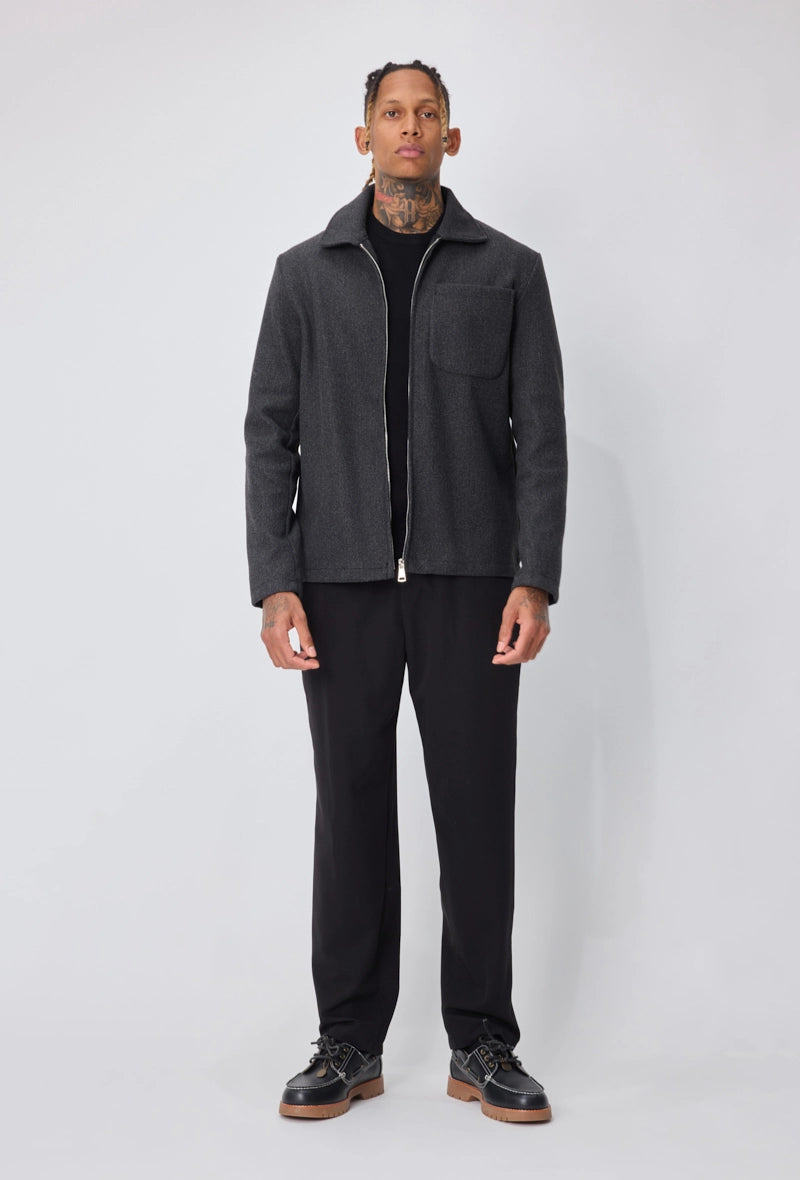 Veste homme couleur uni sans capuche