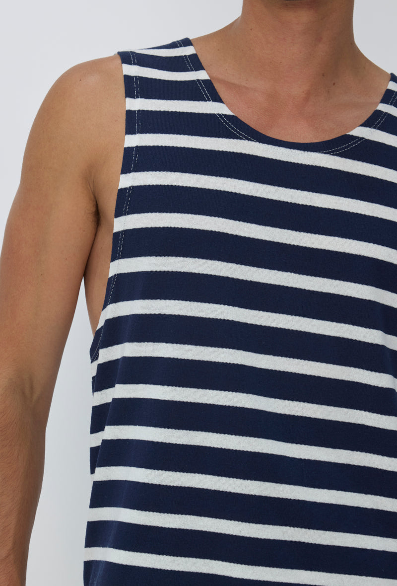 T-shirt débardeur rayé casual été