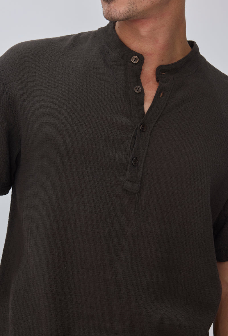 T-shirt col mao casual