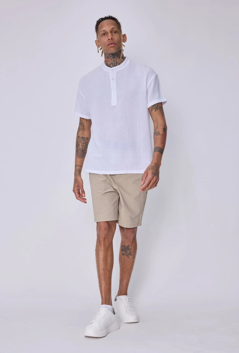 Chemise col mao boutons