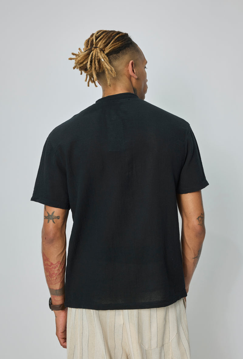 T-shirt col mao casual