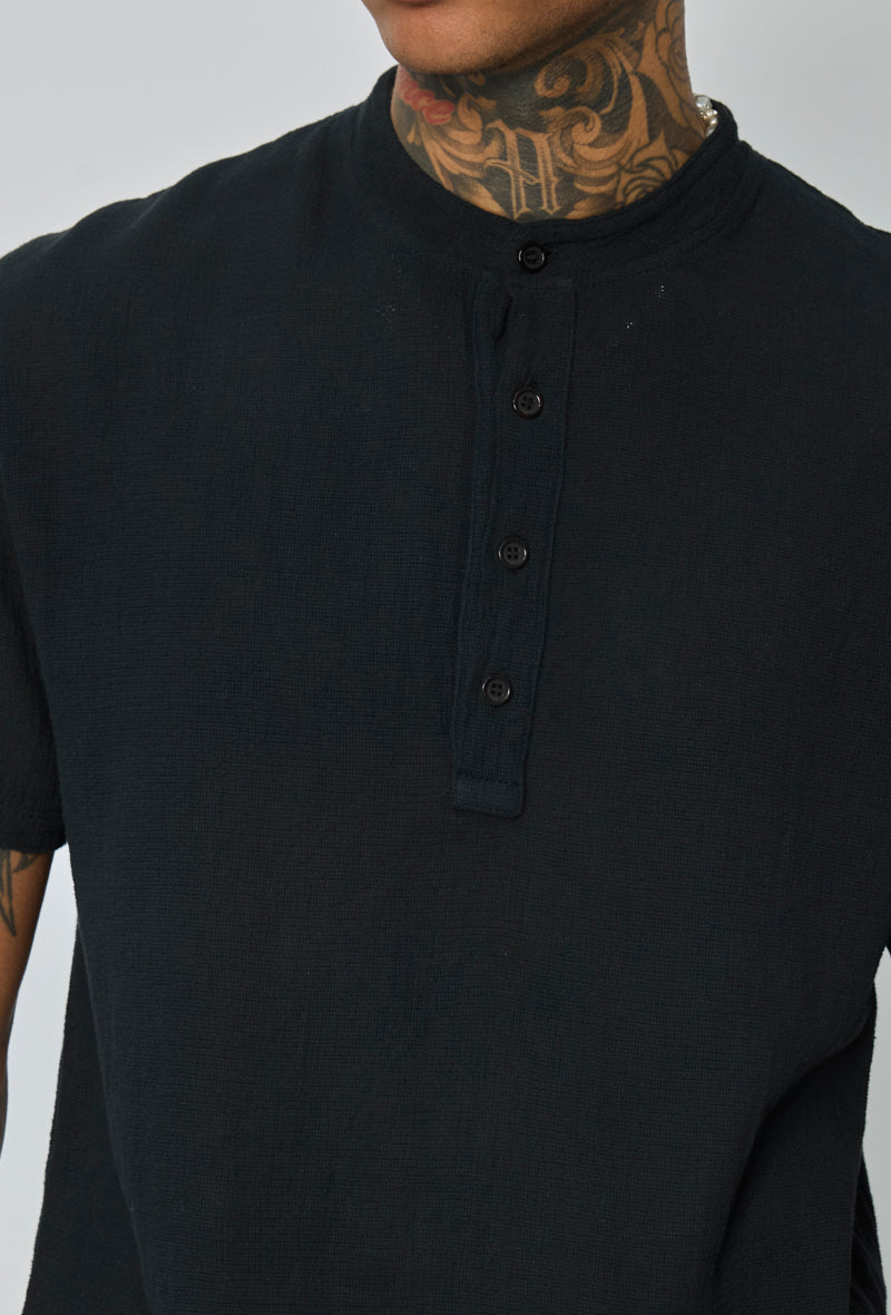 T-shirt col mao casual