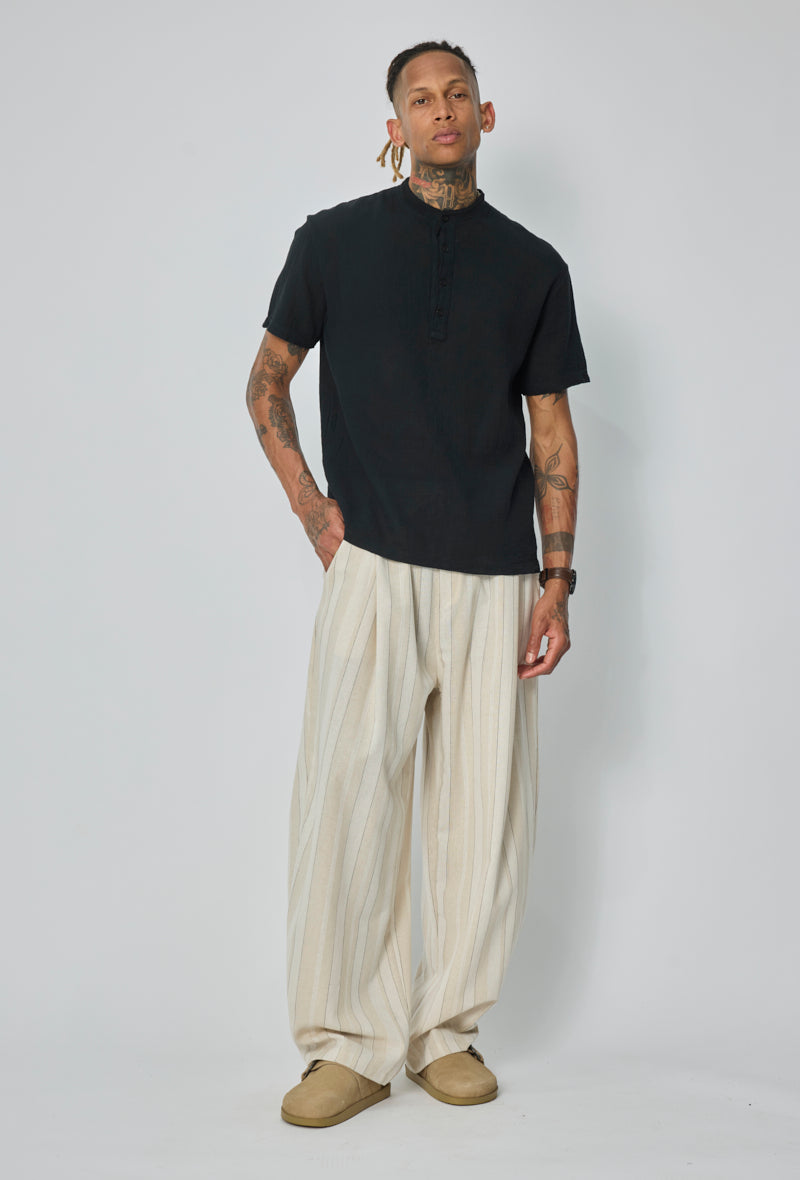 T-shirt col mao casual