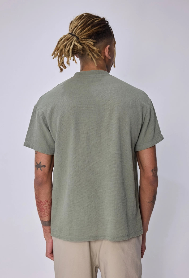 Chemise col mao boutons