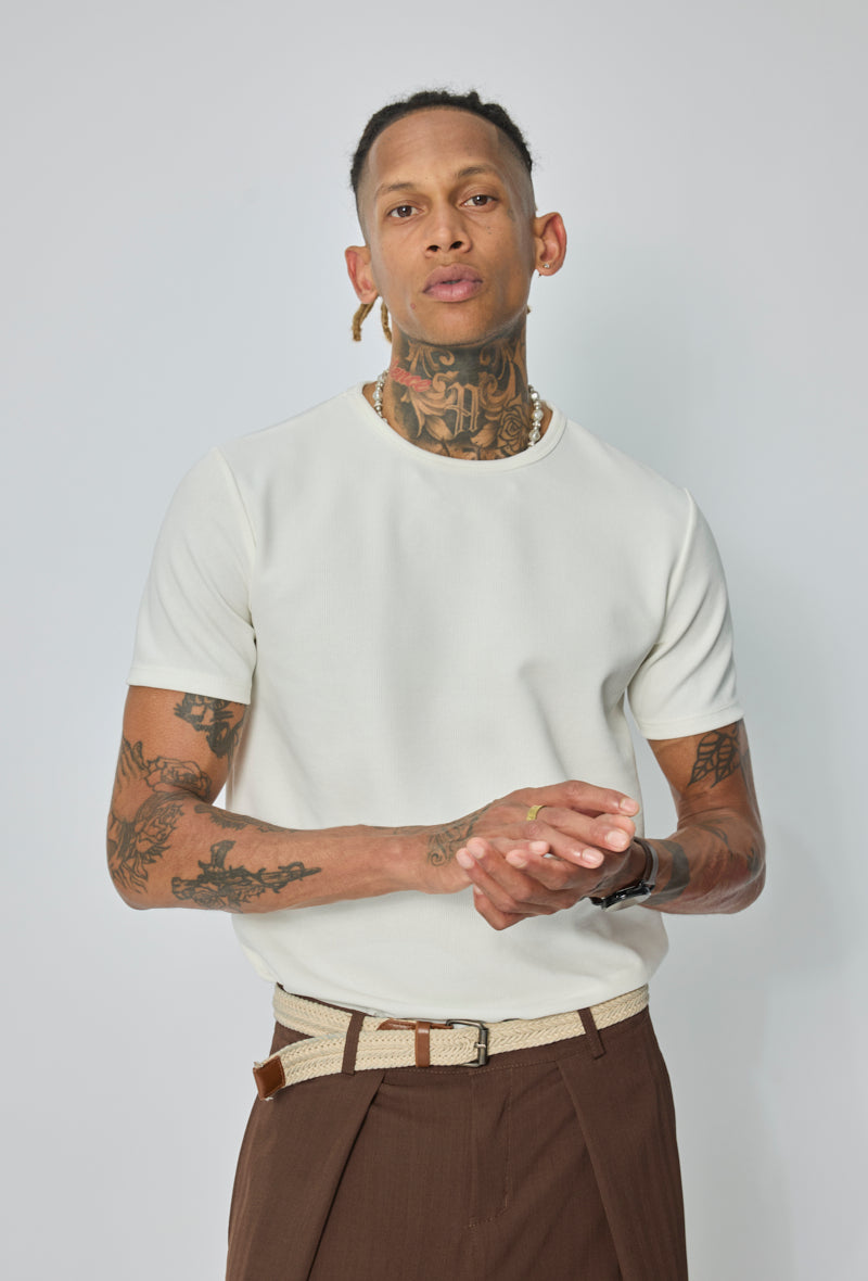 T-shirt col rond ajusté