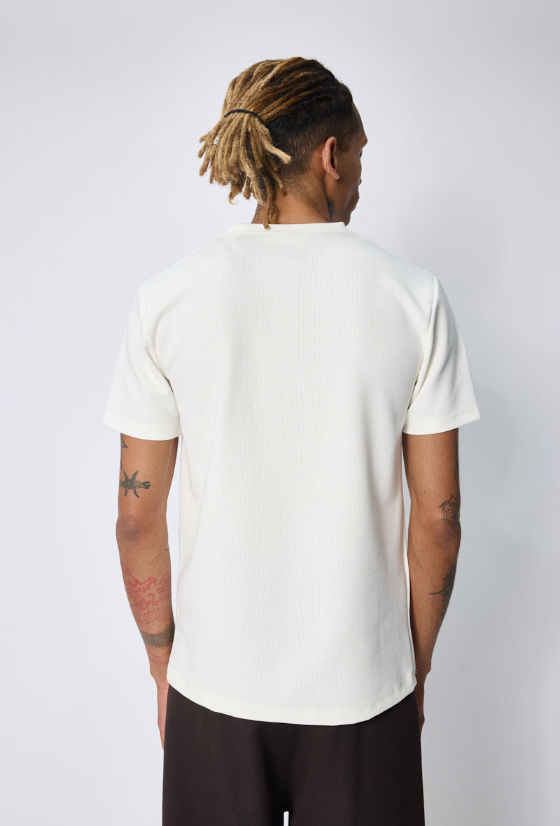 T-shirt henley col tunisien