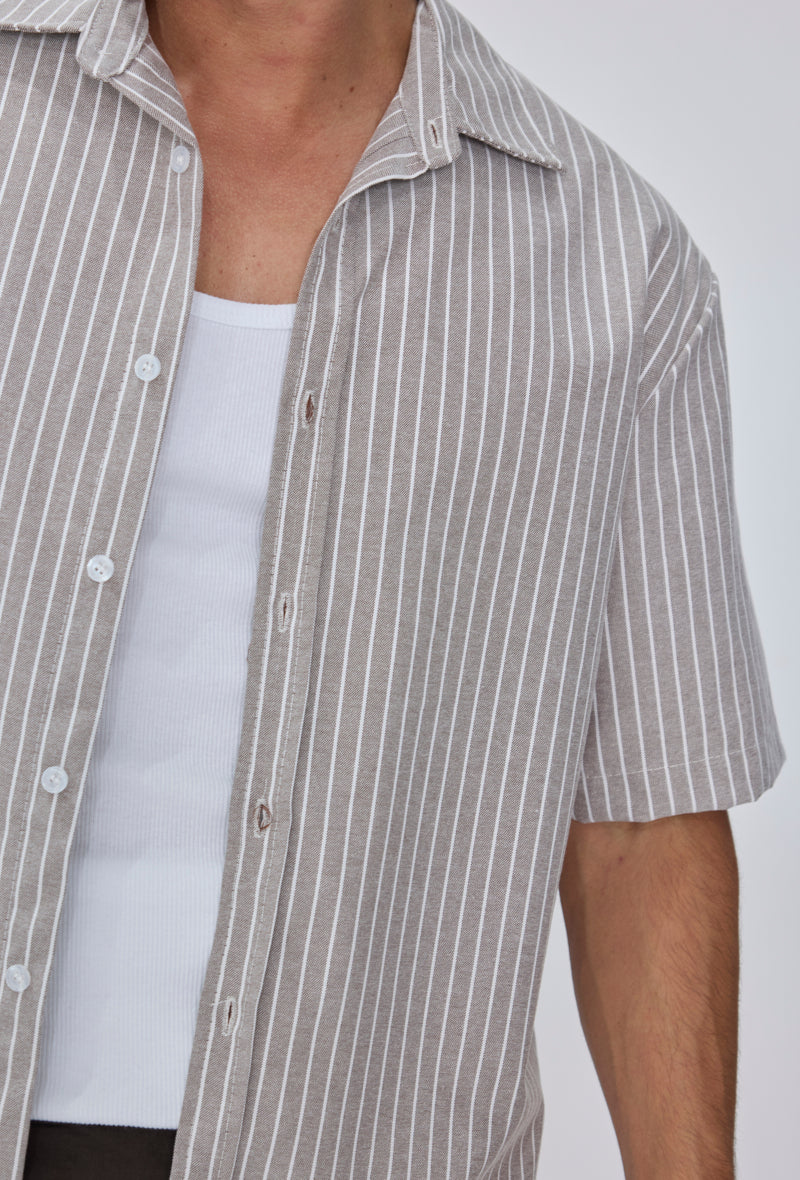 Chemise crop col ouvert