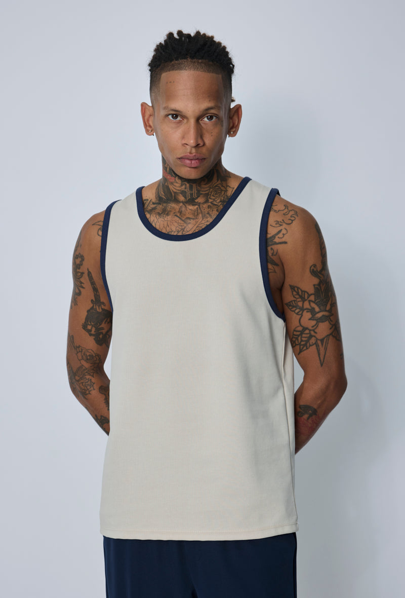 T-shirt débardeur col rond uni