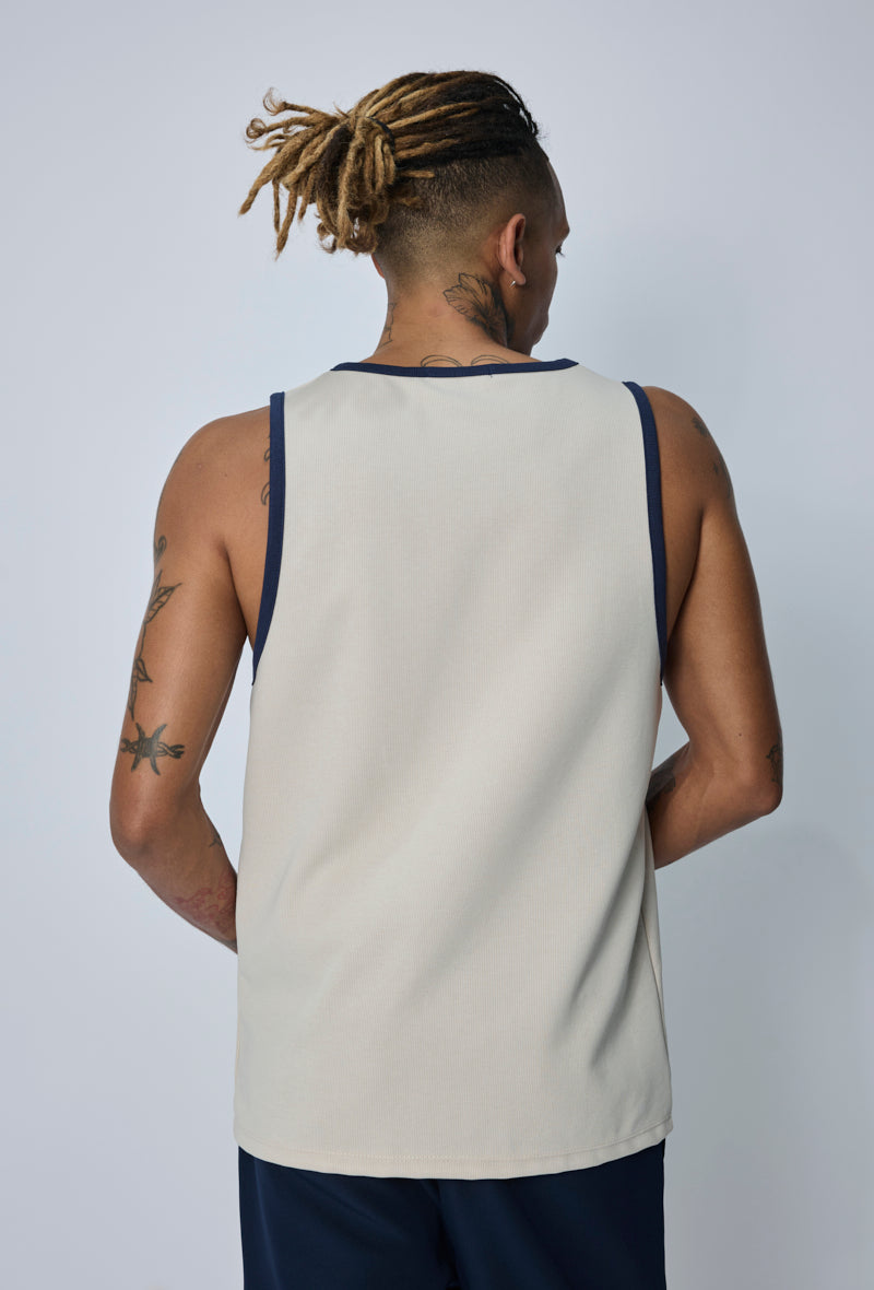 T-shirt débardeur col rond uni