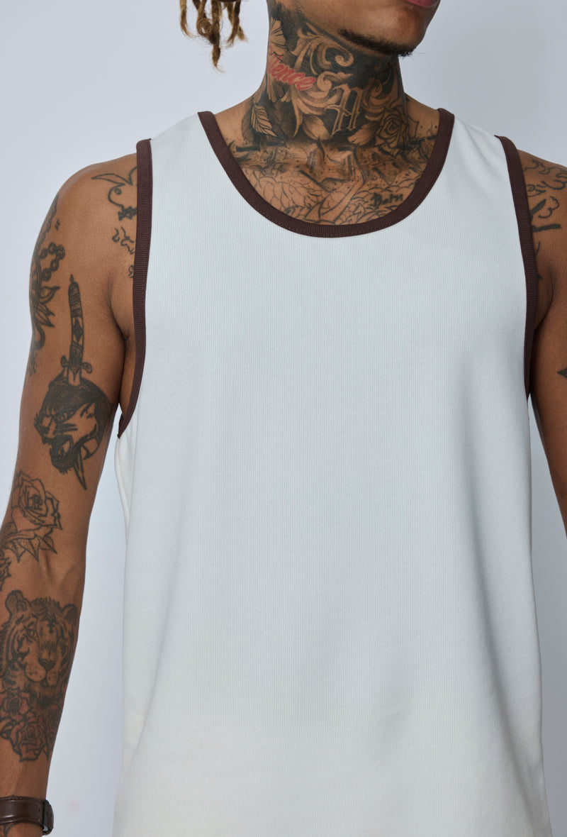T-shirt débardeur col rond uni