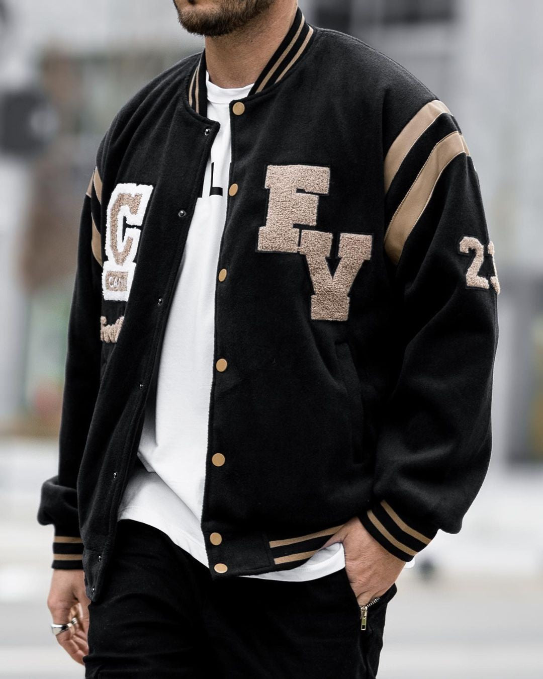 Blouson Cuir Blouson Teddy Femme Veste College Blouson Teddy