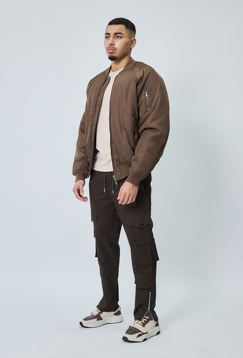 Veste bombers rembourée à col revers - Frilivin