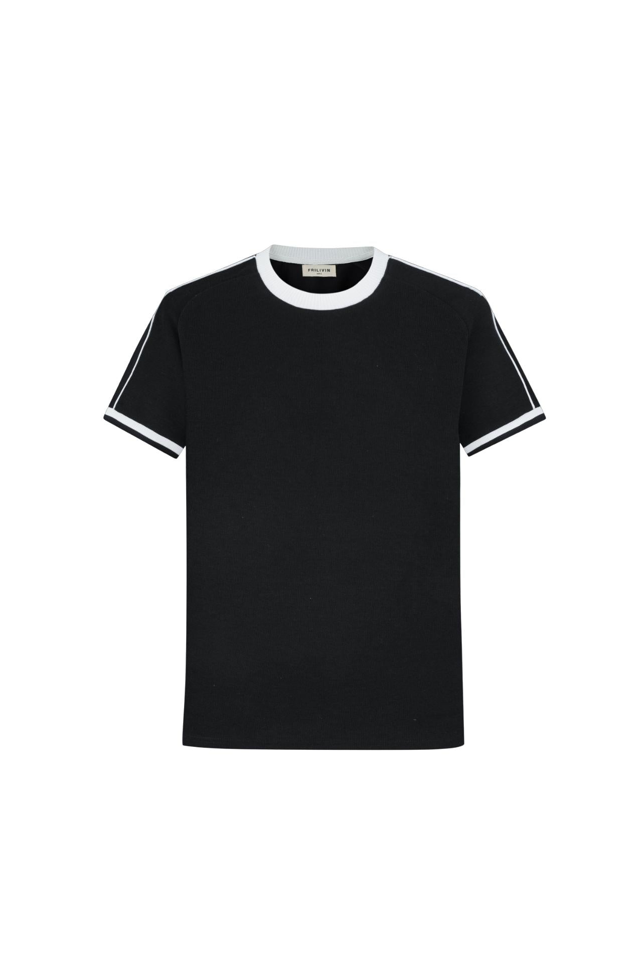 T-shirt cotelé style baseball - Frilivin