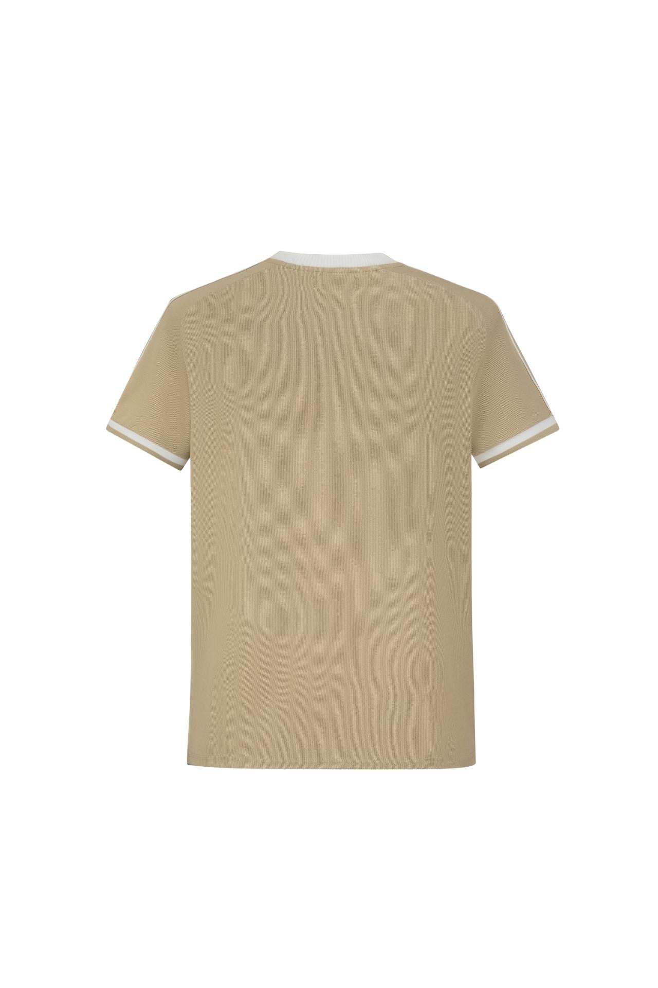 T-shirt cotelé style baseball - Frilivin