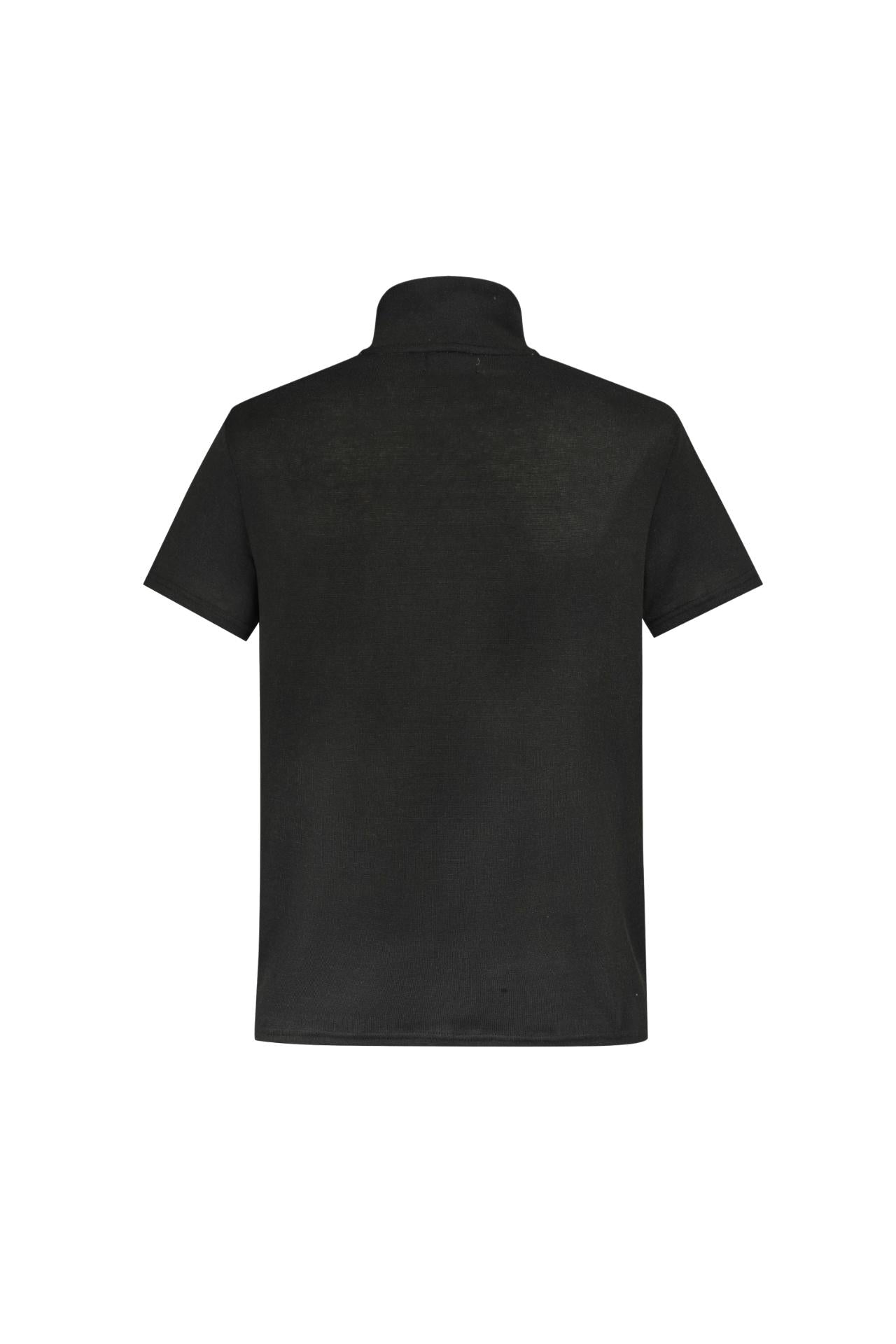 T-shirt maille à col montant zippée - Frilivin