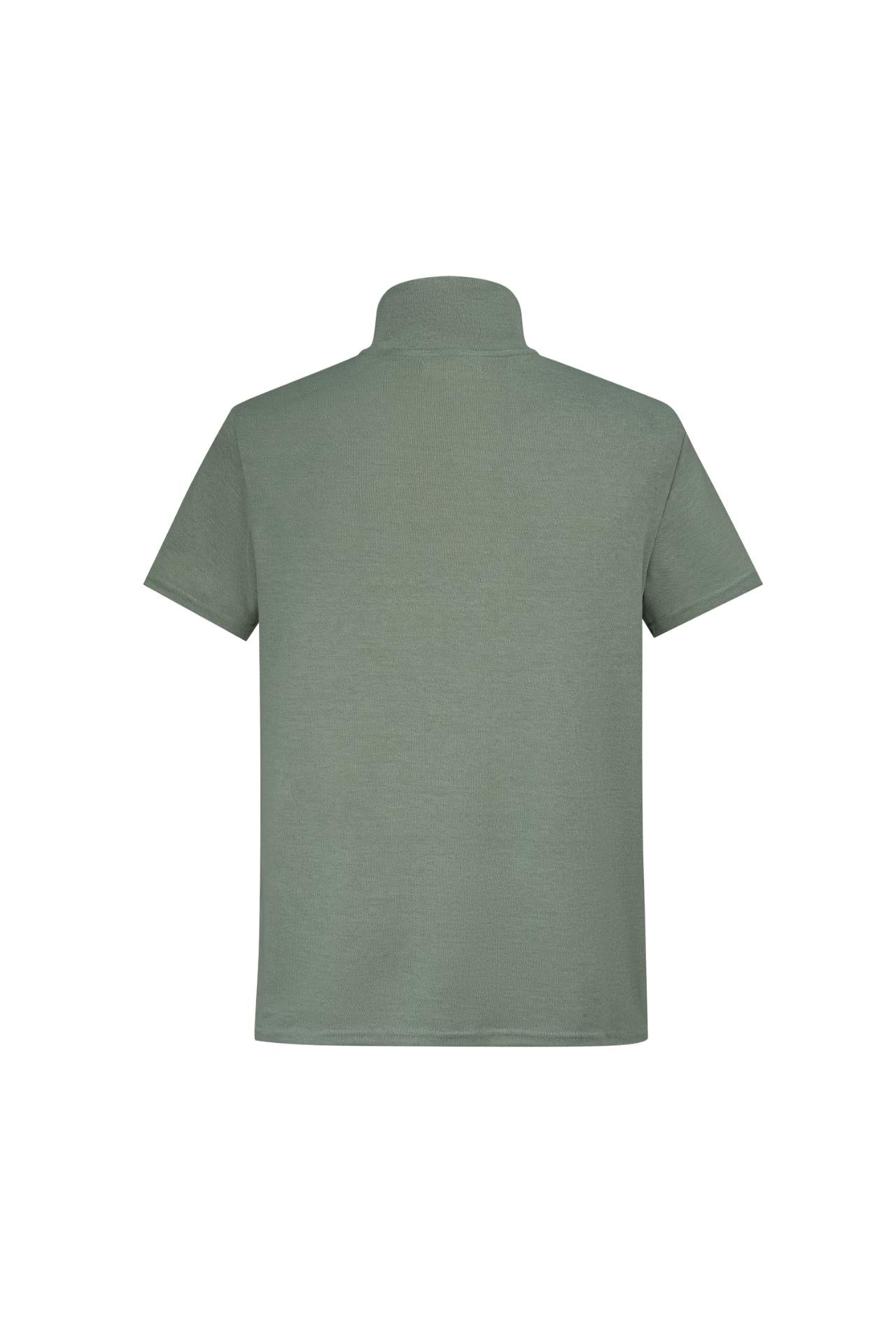 T-shirt maille à col montant zippée - Frilivin