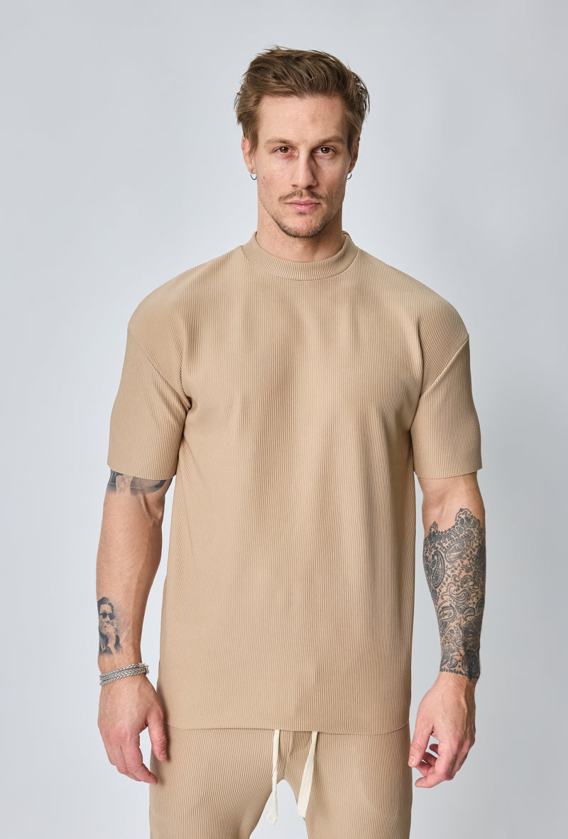 T-shirt plissé uni oversize