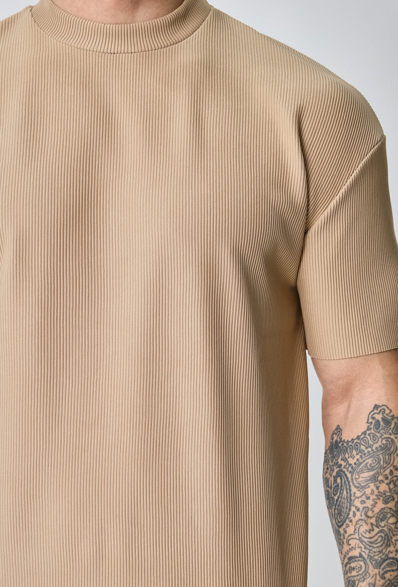 T-shirt plissé uni oversize