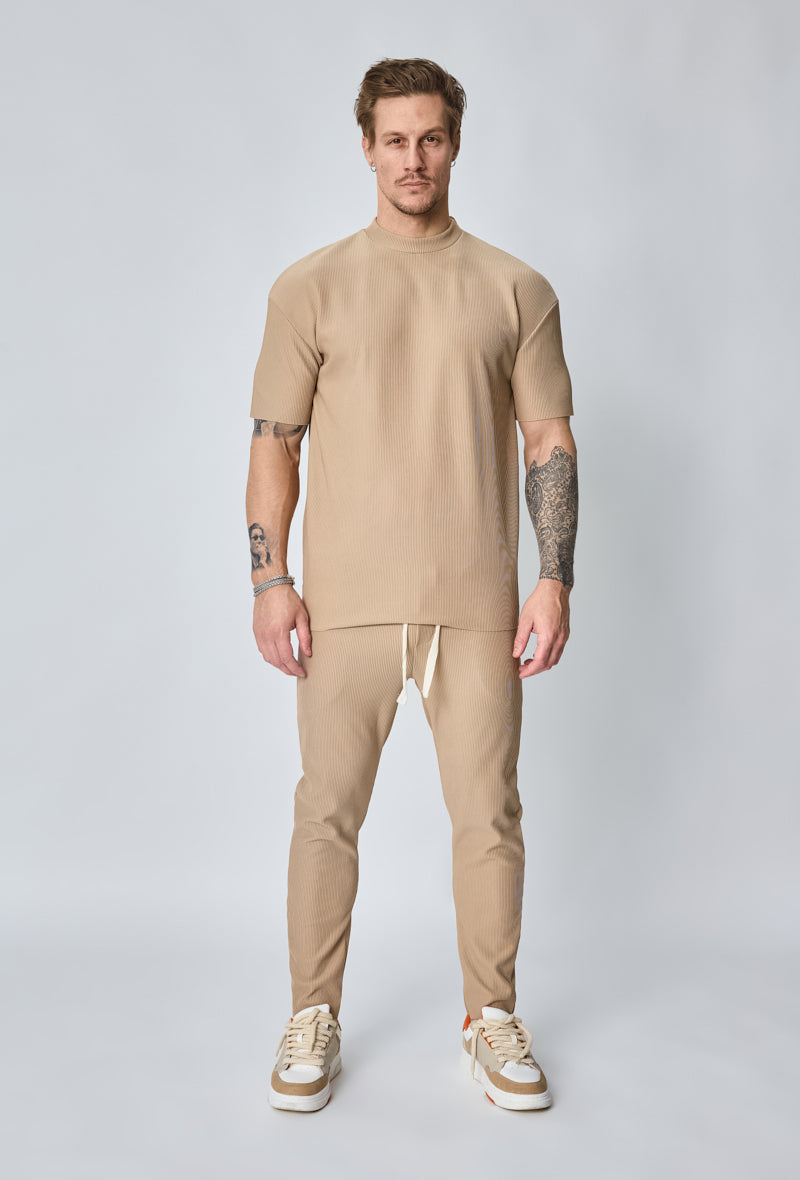 T-shirt plissé uni oversize