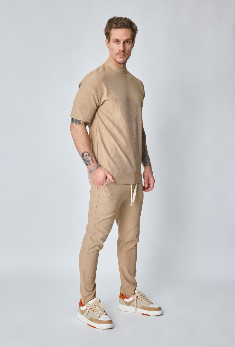 T-shirt plissé uni oversize