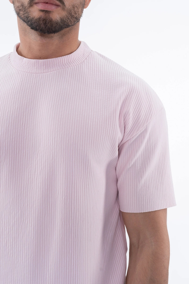 T-shirt plissé uni oversize