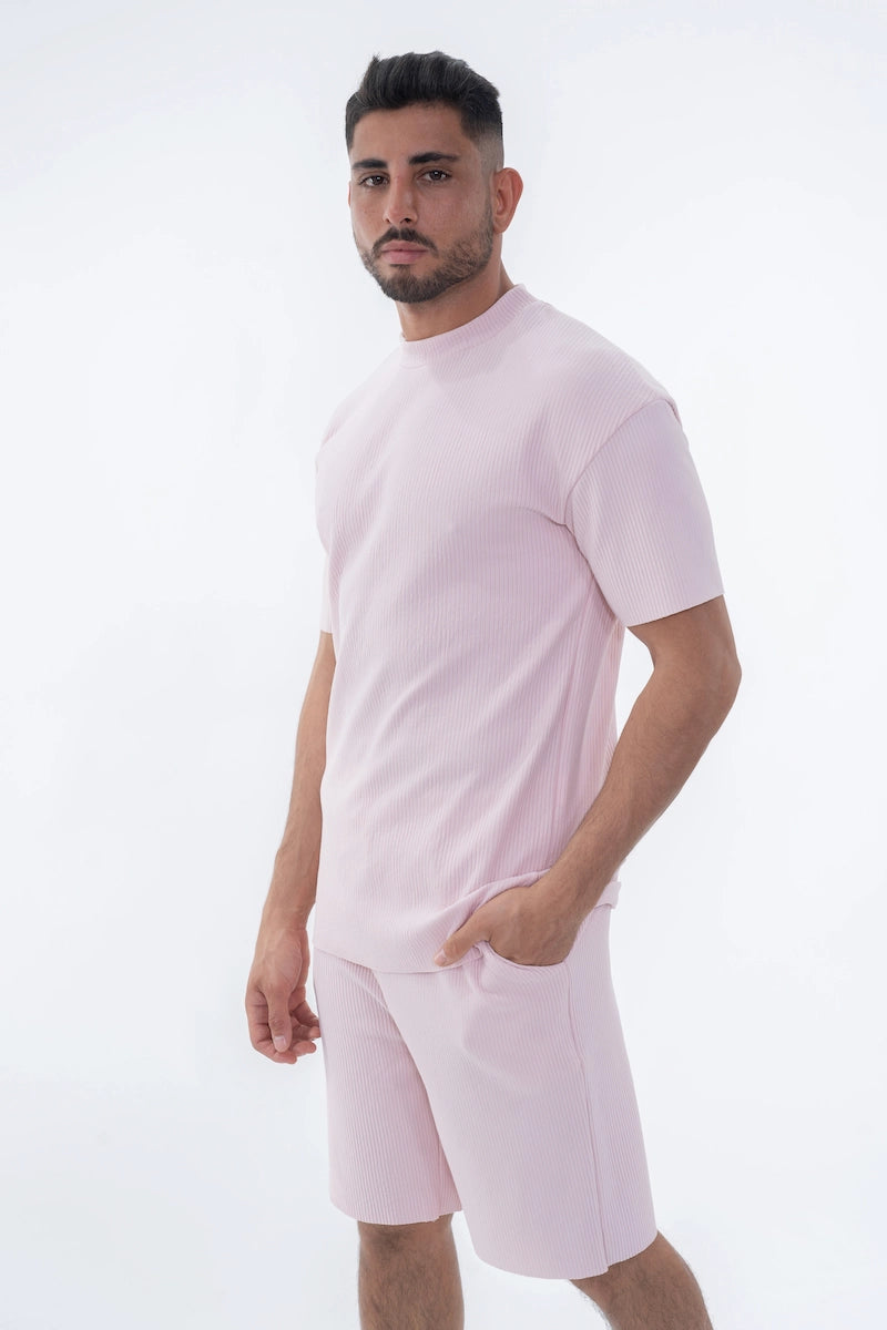 T-shirt plissé uni oversize