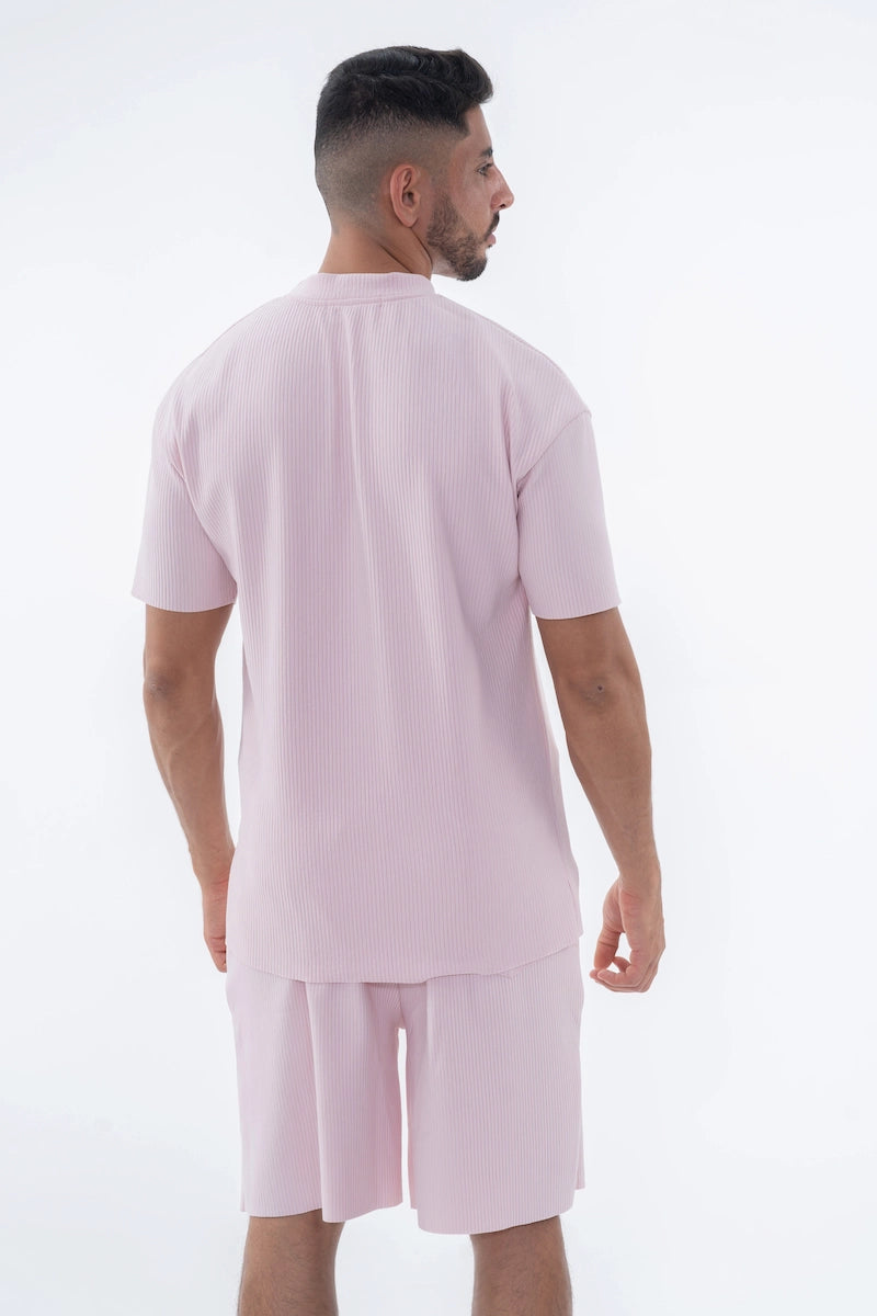 T-shirt plissé uni oversize