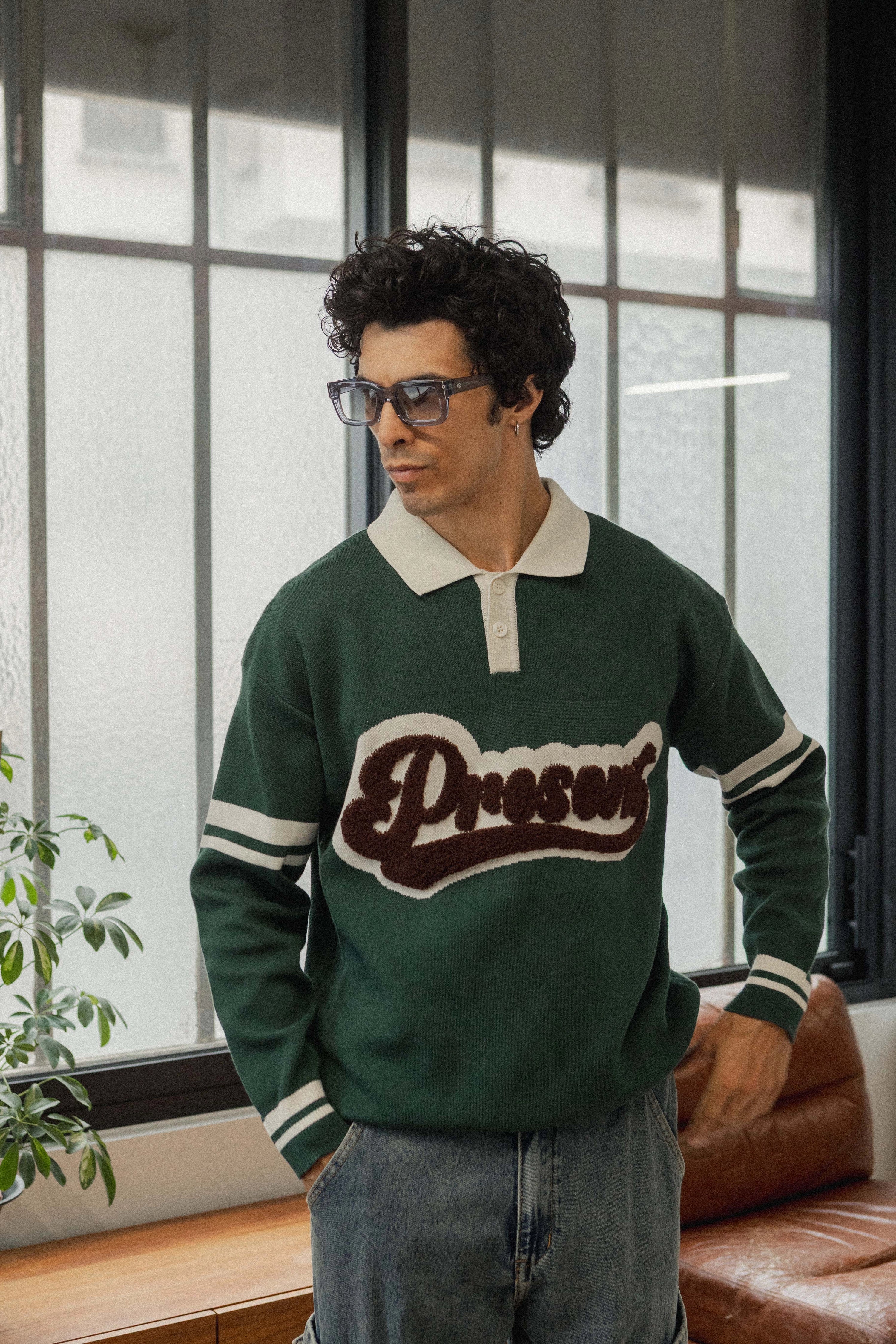 Pull avec boutons façon polo