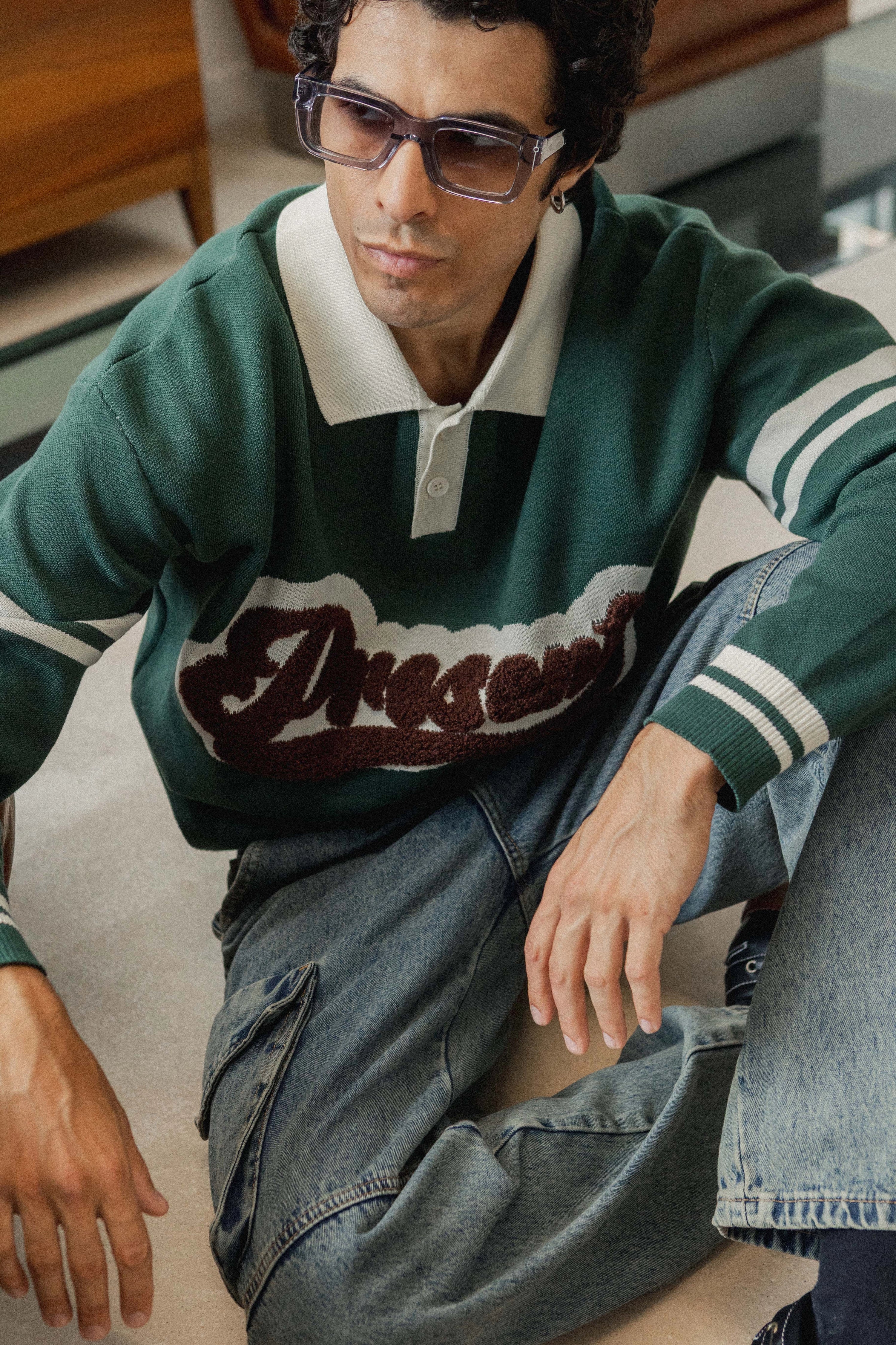 Pull avec boutons façon polo