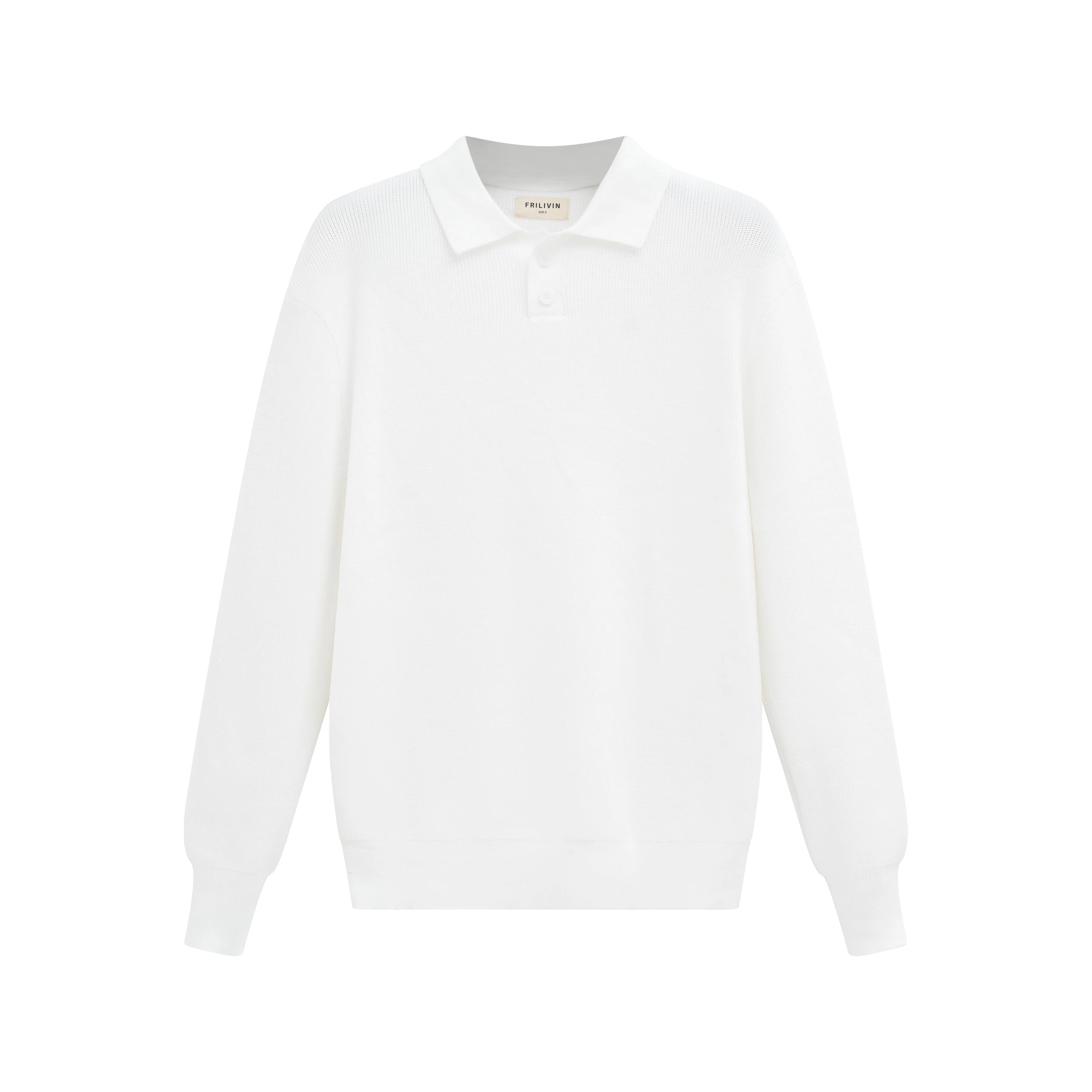Pull en maille col à revers avec deux boutons