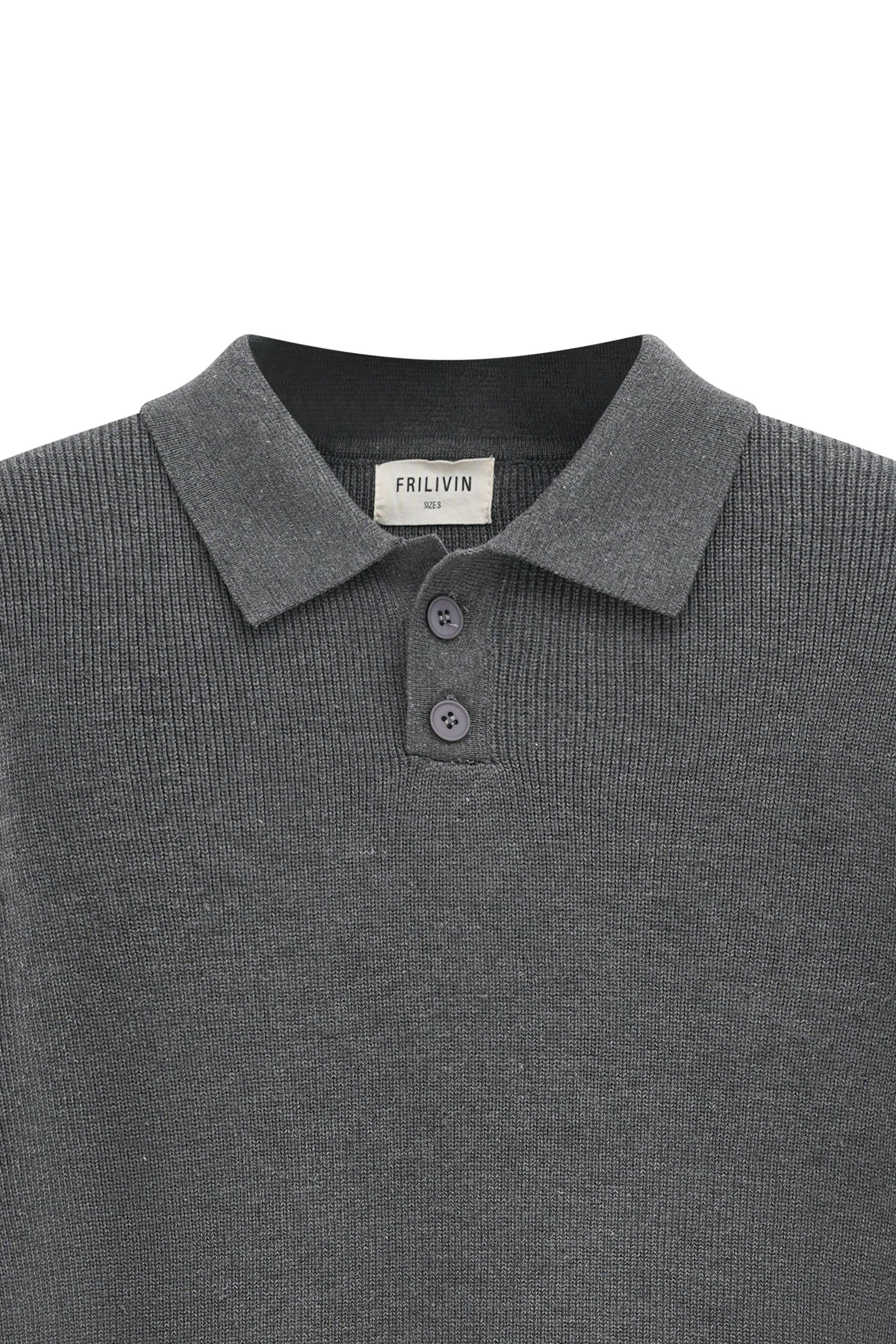 Pull en maille col à revers avec deux boutons