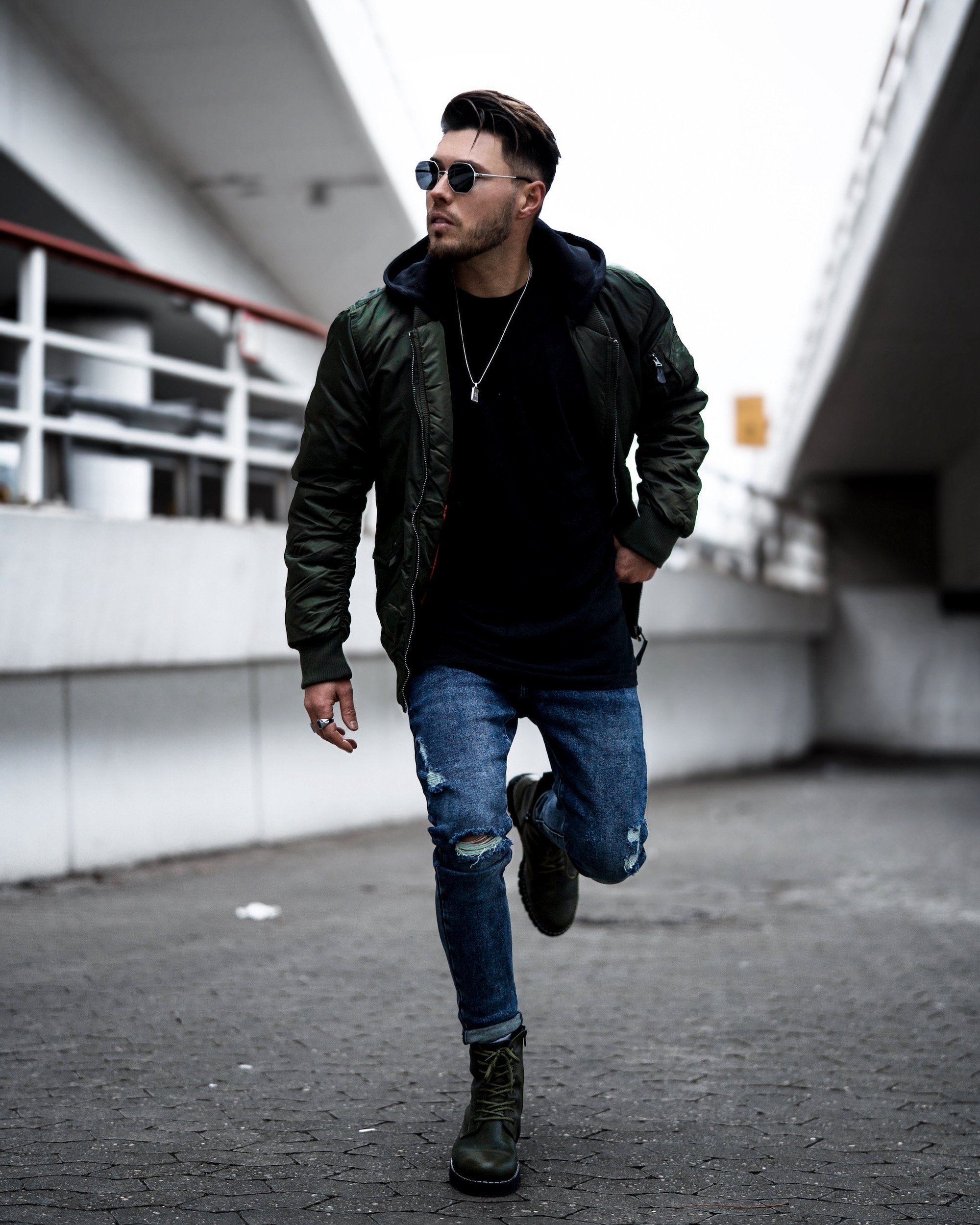 Veste bombers à capuche - Frilivin