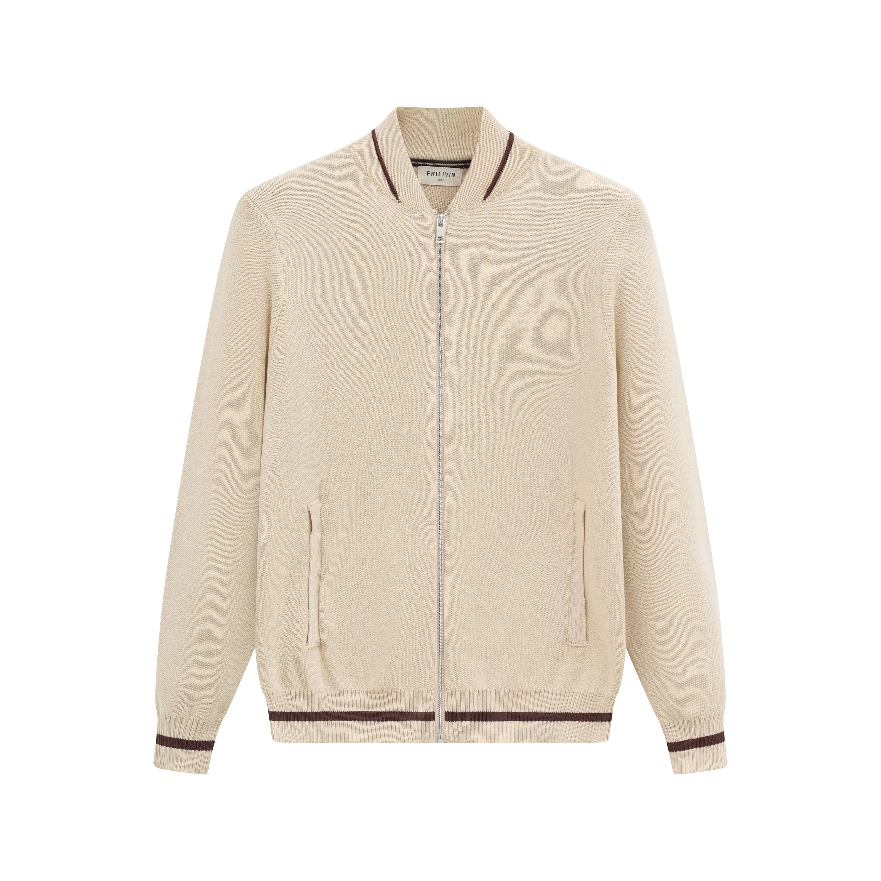 Pull bi couleur avec femeture éclaire