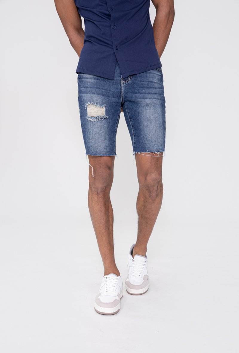 Short jean stretch déchiré - Frilivin