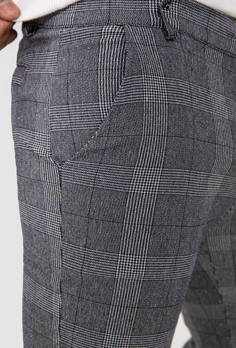 Pantalon ultra stretch à motif carreaux - Frilivin