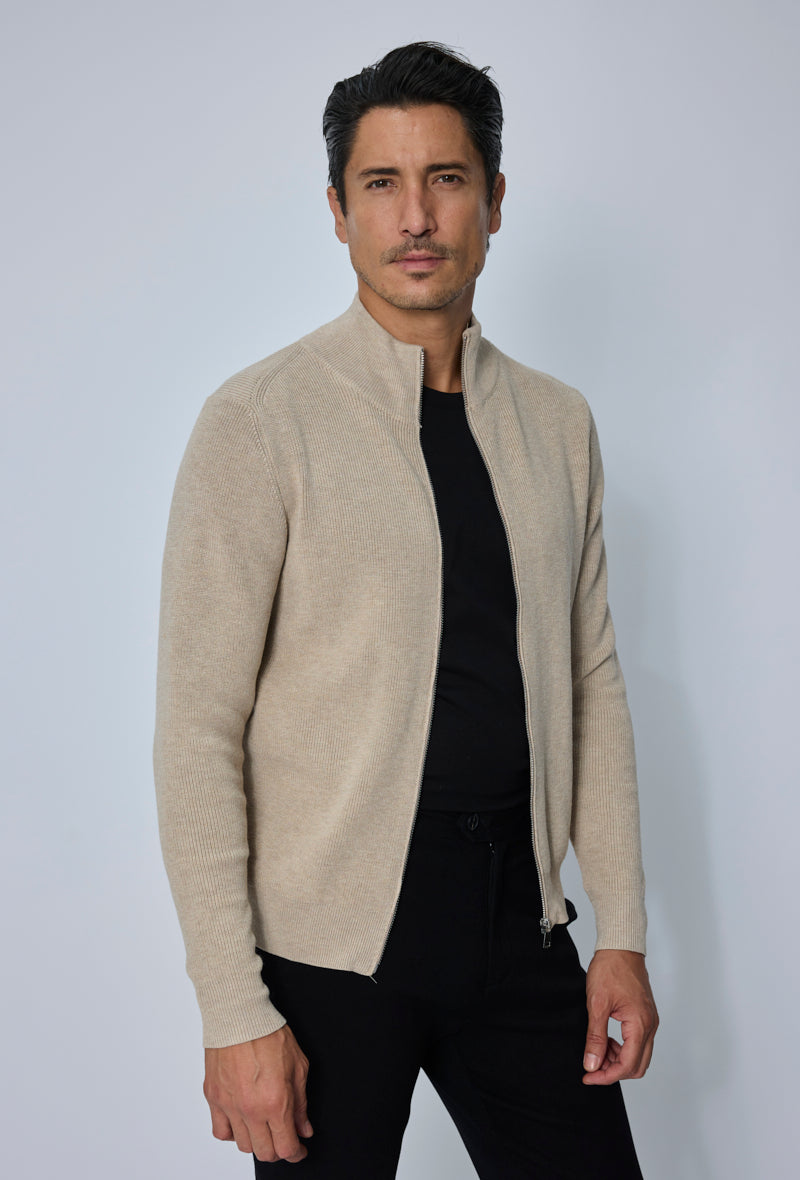 Gilet zippé col montant