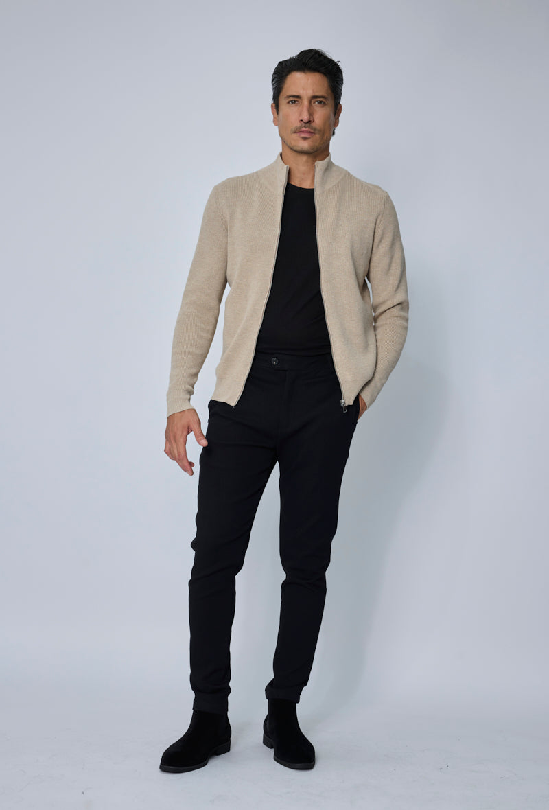 Gilet zippé col montant