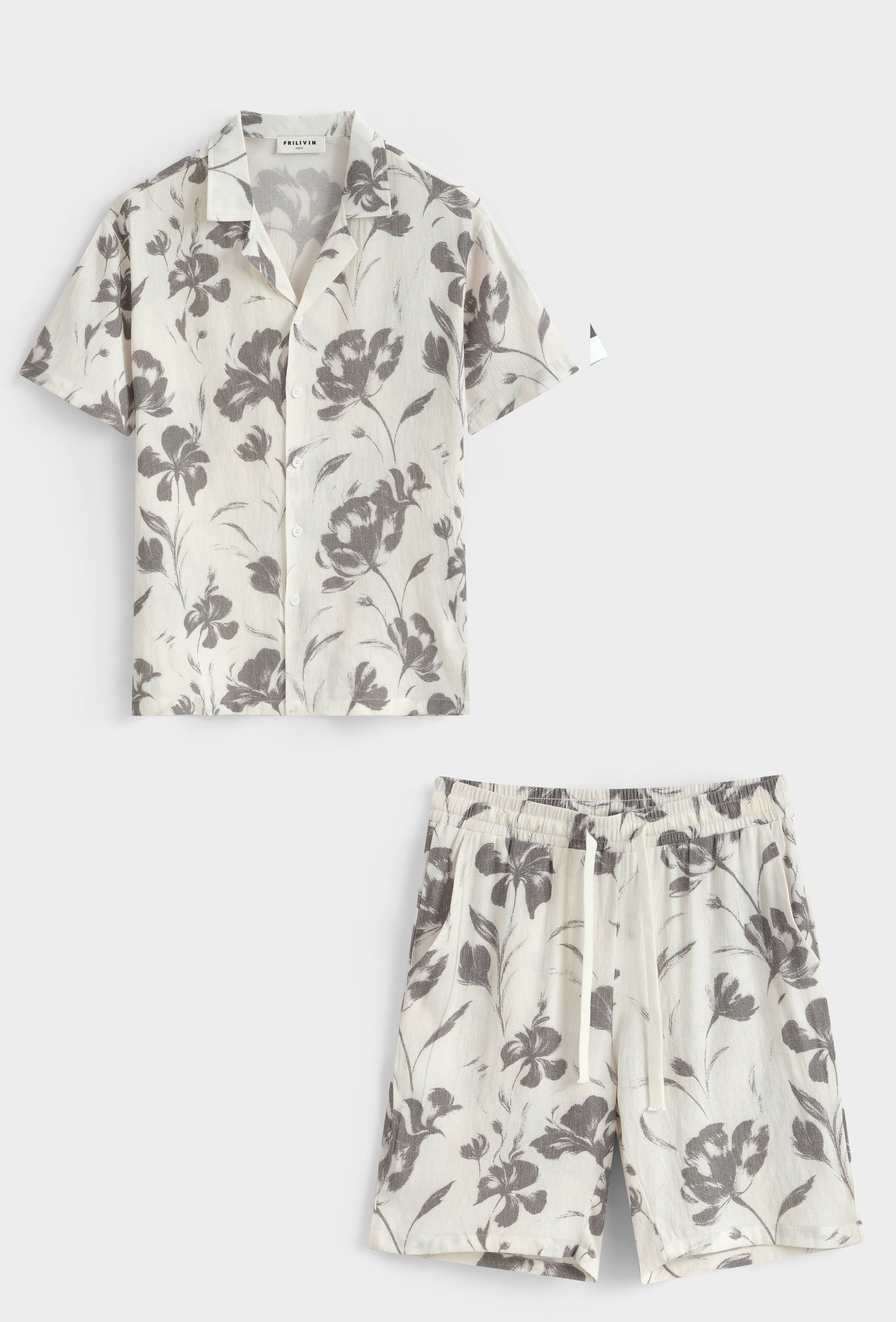 Chemise florale col cubain