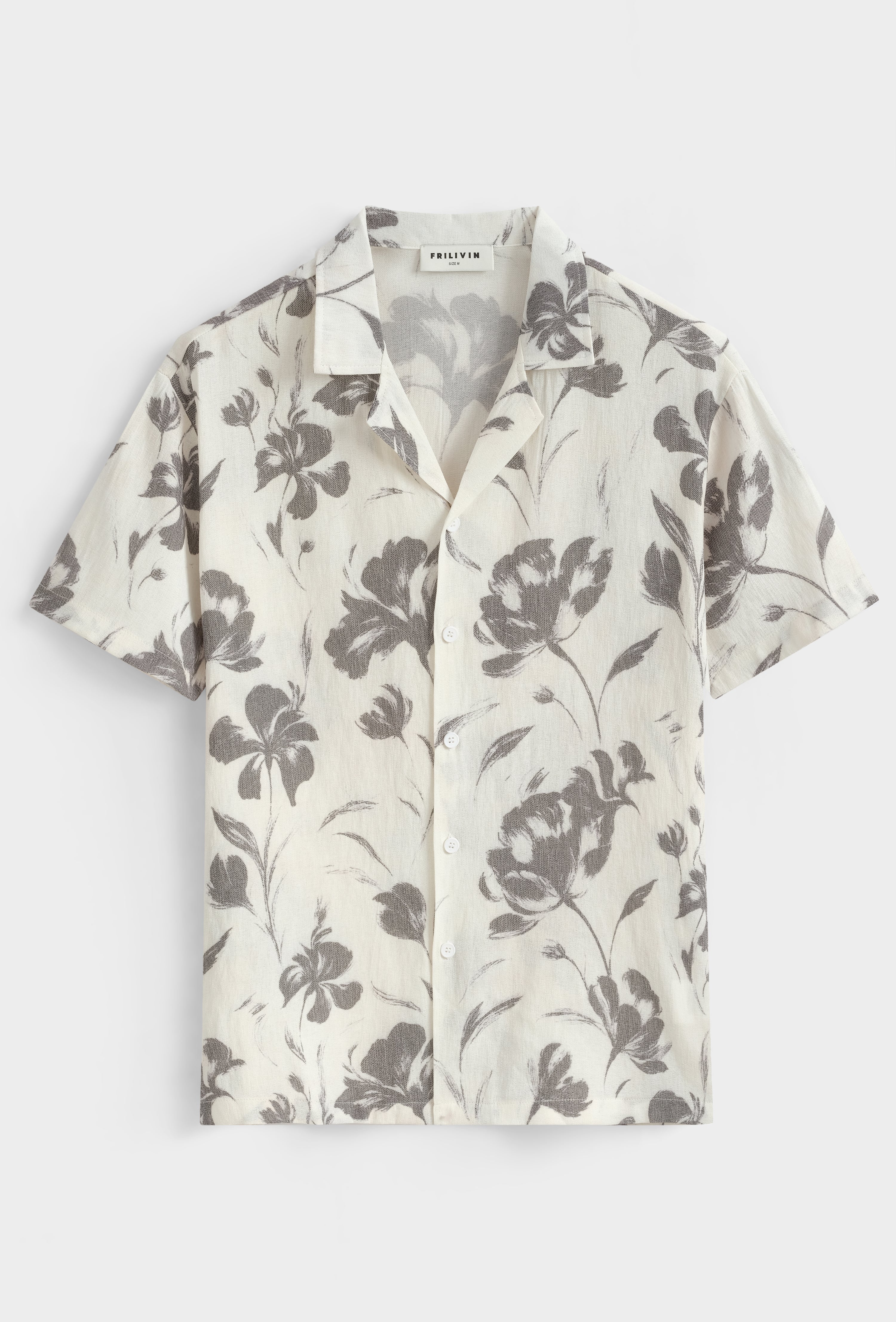 Chemise florale col cubain