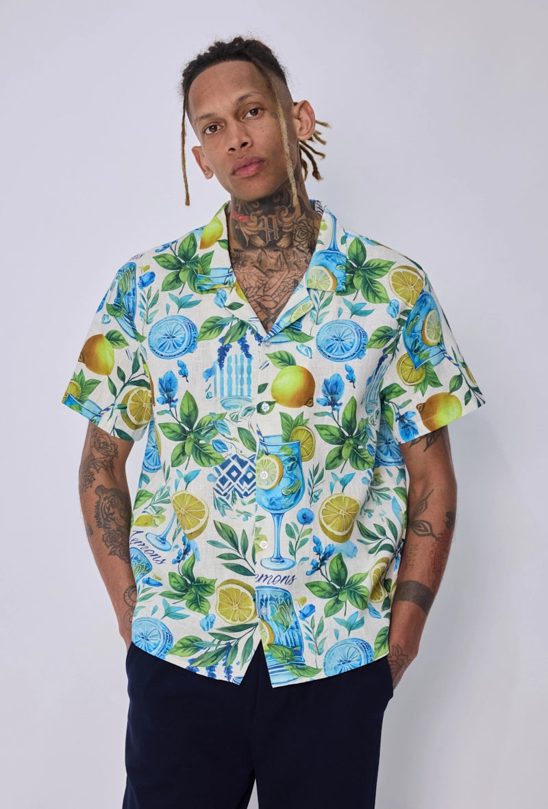 Chemise hawaïenne imprimée