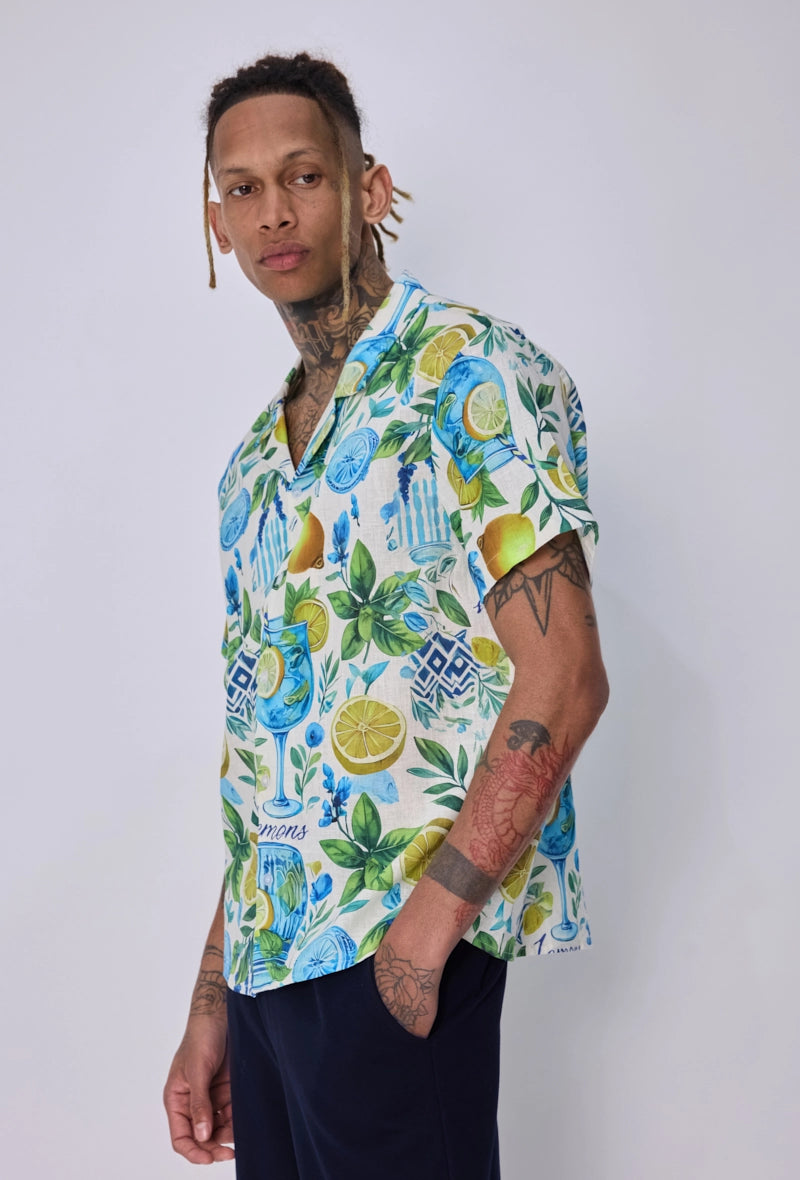 Chemise hawaïenne imprimée