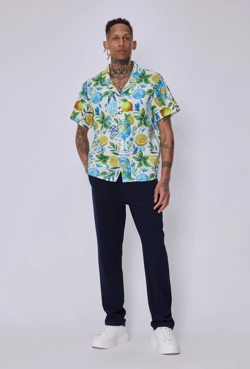 Chemise hawaïenne imprimée