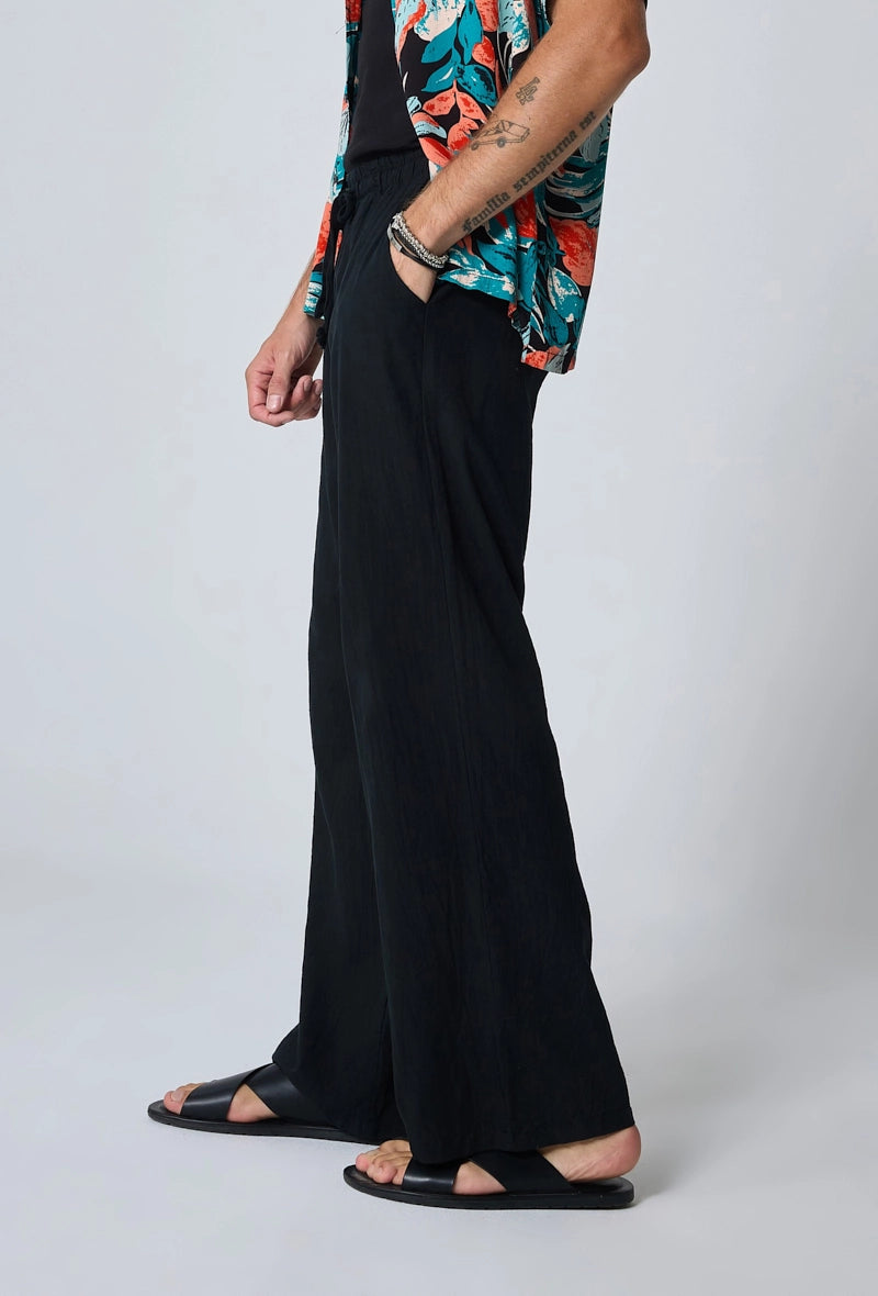 Pantalon effet lin