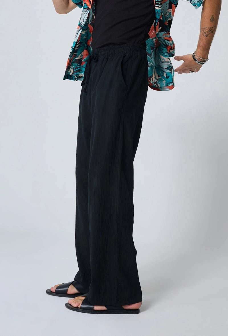 Pantalon effet lin
