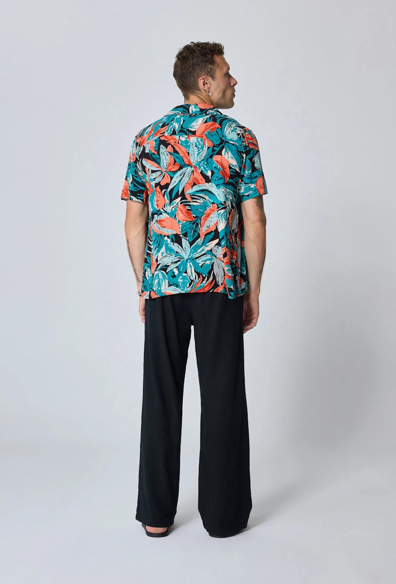 Pantalon effet lin