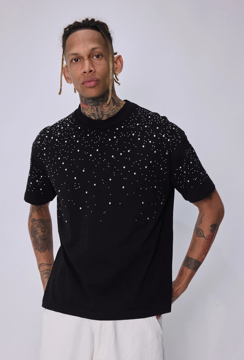 T-shirt strass galaxie