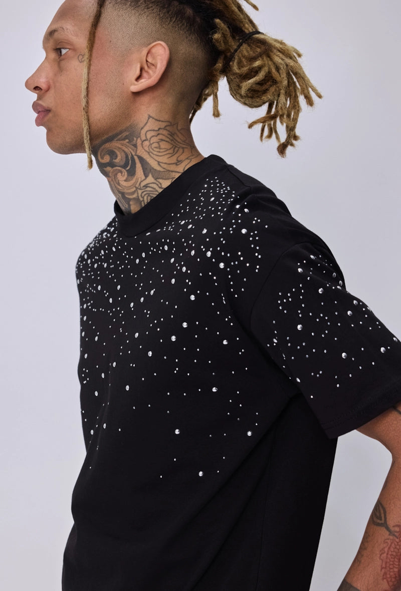 T-shirt strass galaxie