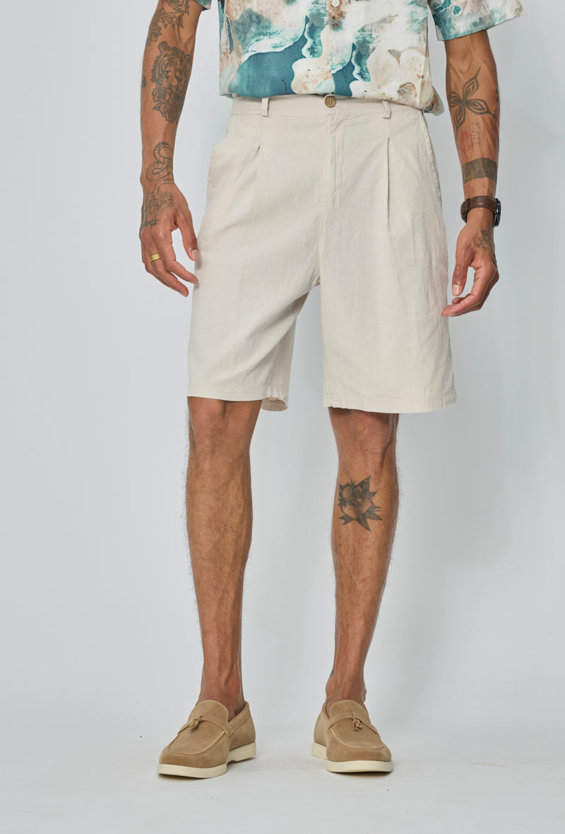 Short chino à pinces casual